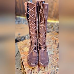 Timberland Moccasin Style Knee High lace Up/ Zipper ClosuWomen's Boots Size 7.5.